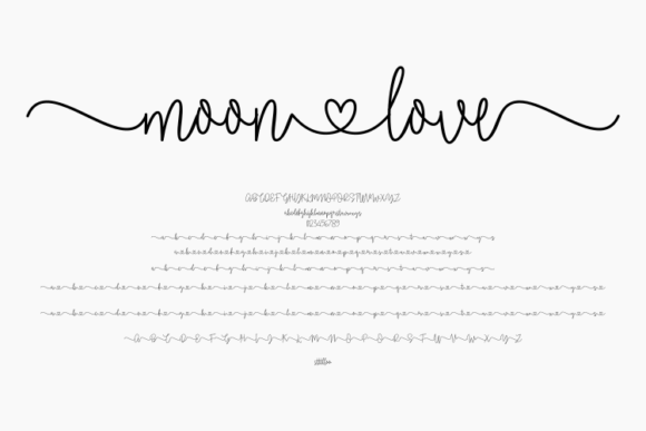 Exploring Moonlove: A Sweet and Romantic Handwritten Font