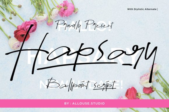 Hapsary: A Unique Handwritten Font for Editorial Elegance