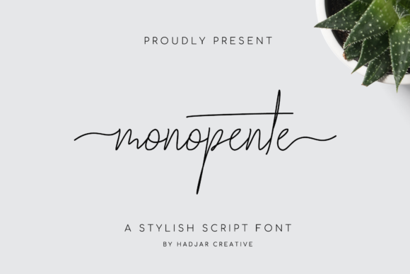 Monopente: A Sophisticated Script Font for Web Design