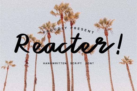 Reacter: A Handwritten Font for Elegant Web Design